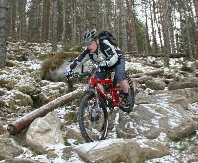 Stewart Ferrie, on the and rocks at Laggan
